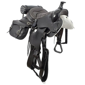 Western Performance Horse Saddle - Dark Brown