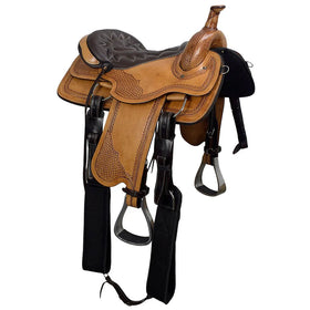 Premium Western Roping Saddle - Natural Color (AS12020)