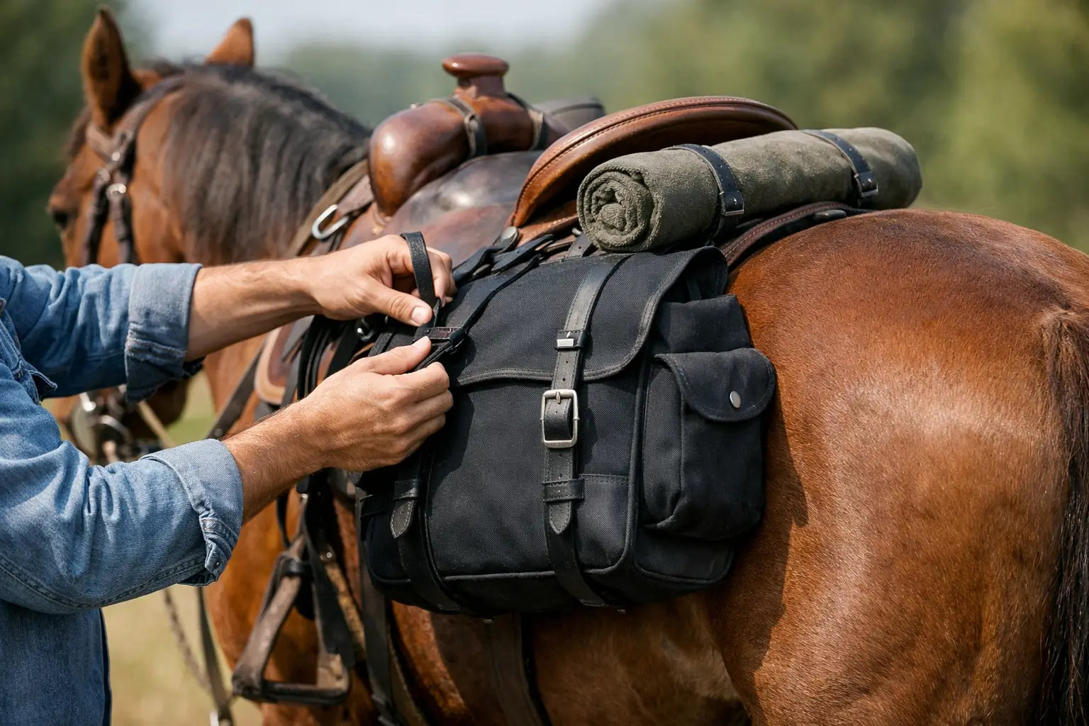 How to Attach Saddlebags Securely on a Horse