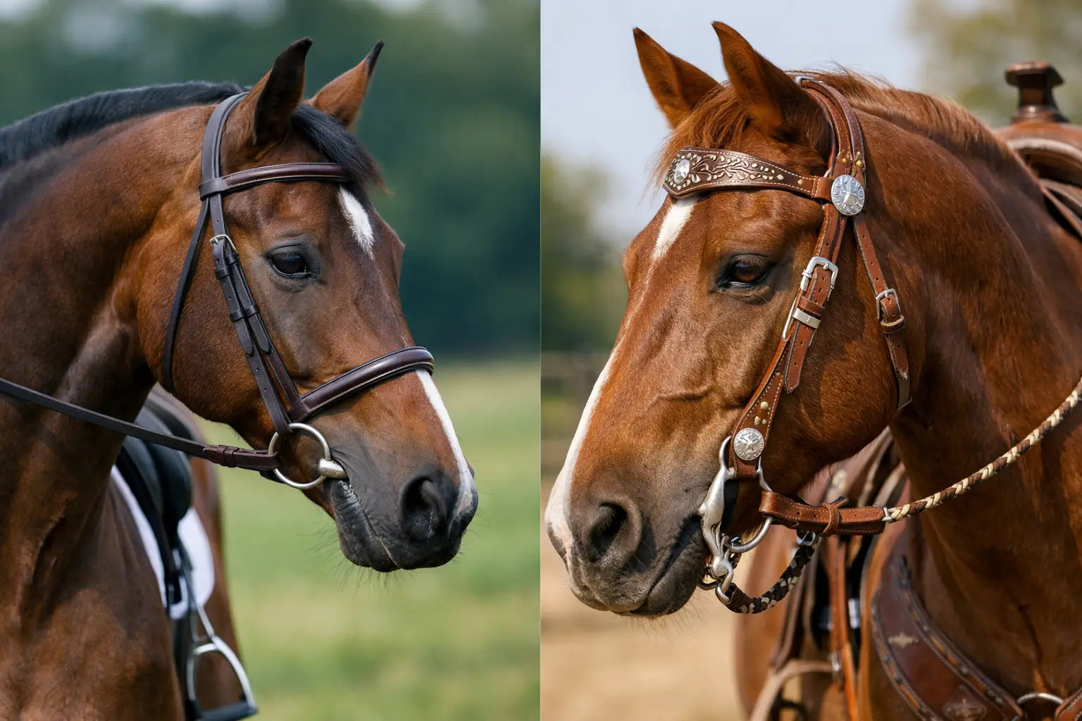 English Bridle vs Western Headstall Differences