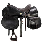 Australian Saddle with Flap and Saddlebag - Brown