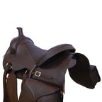 Trail Riding Western Saddle 15" Buffalo Leather - color Brown