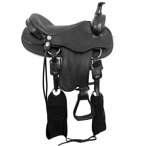 Trail Riding Western Saddle San Roque 18" Black