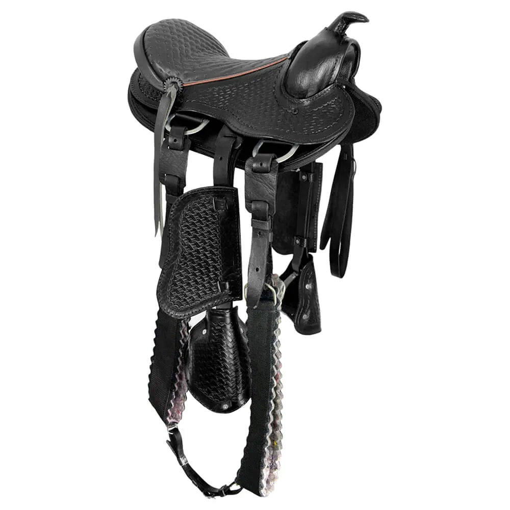Children's Western Saddle - Black