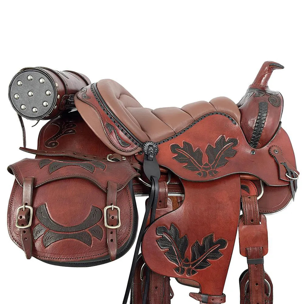 Western Performance Horse Saddle - Havana Color