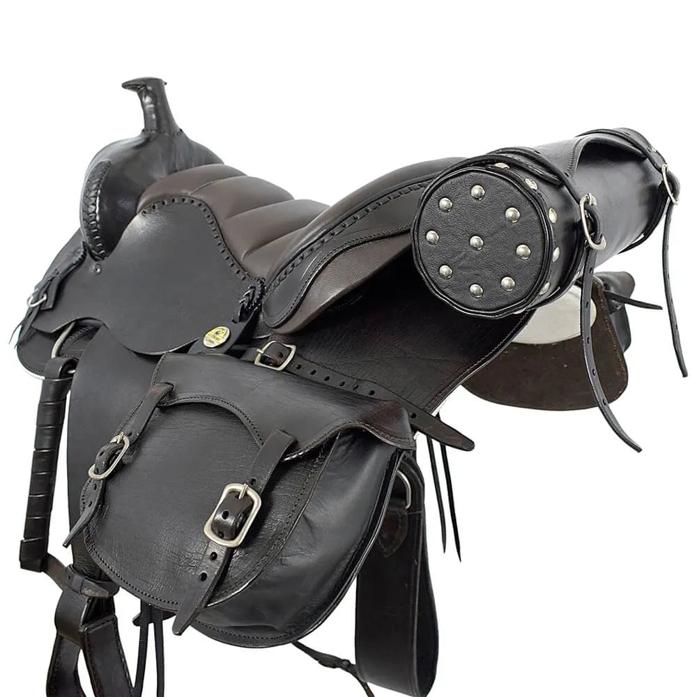 Western Performance Horse Saddle - Dark Brown
