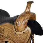 Trail Riding Western Saddle Hand-Carved 18" Natural