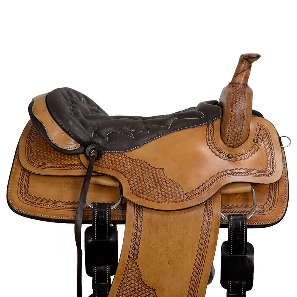 Roping & Trail Riding Western Saddle Premium 17" Natural