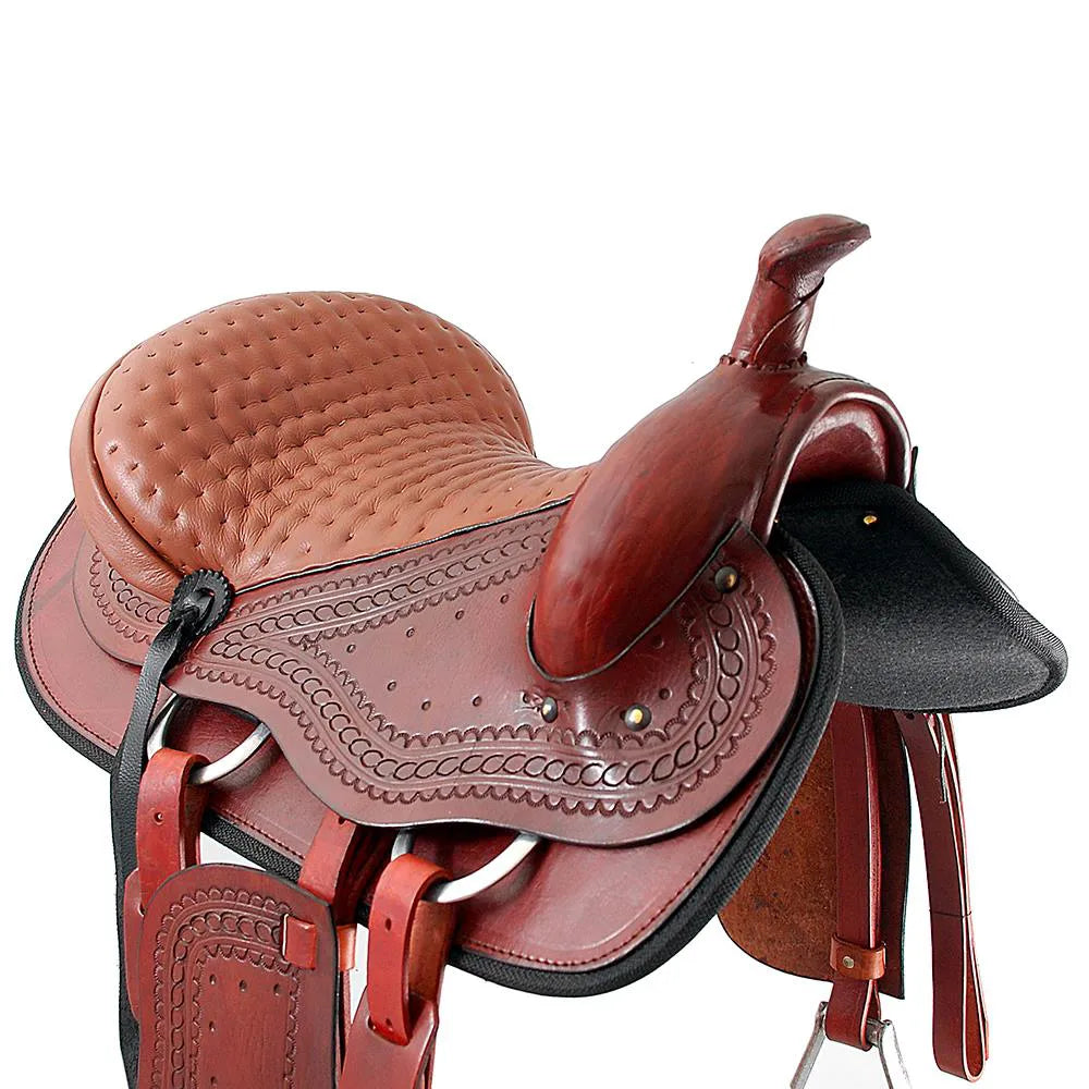 Trail Riding Western Saddle Traditional 15" Havana