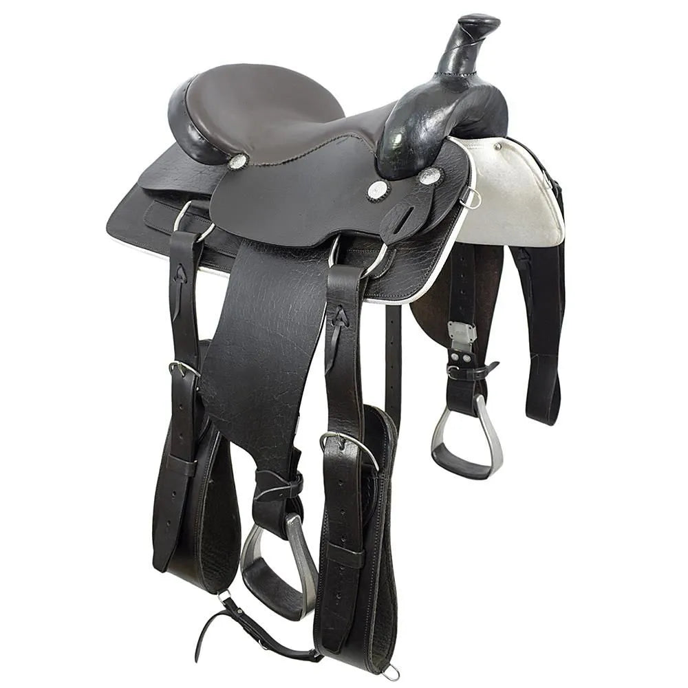 Western Performance Horse Saddle - Black