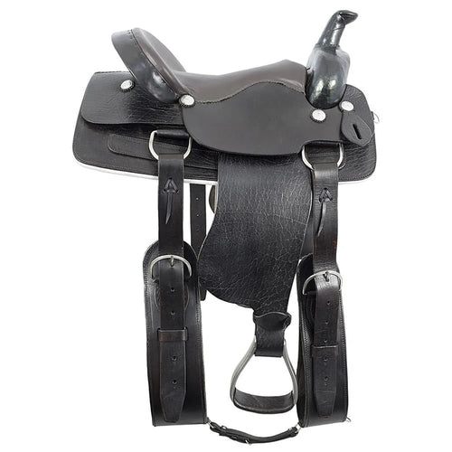 Western Performance Horse Saddle - Black