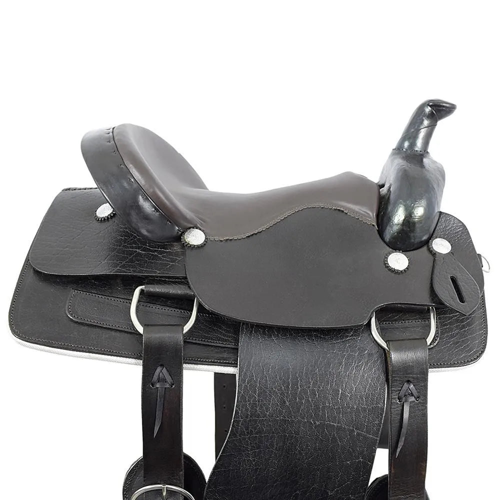 Trail Riding Western Saddle Performance 16" - color Black