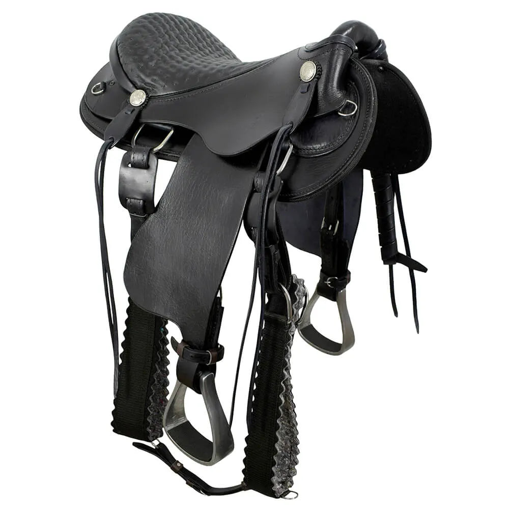 Trail Riding Australian Saddle 16" - color Black