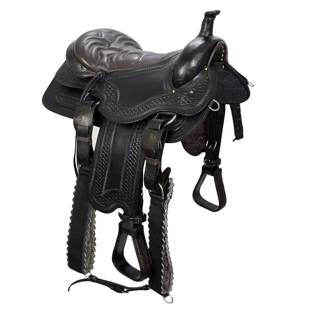 Western Saddle for Roping and Leisure - Brown
