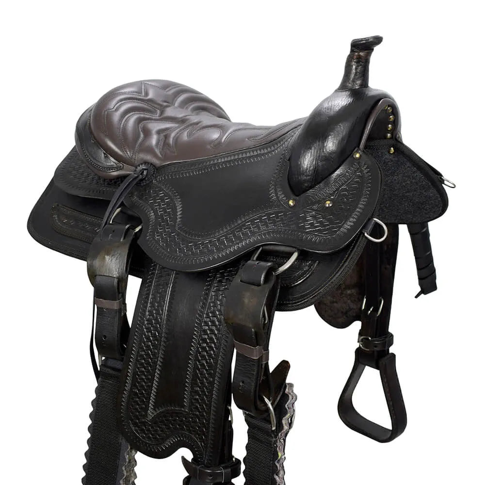 Western Saddle for Roping and Leisure - Brown