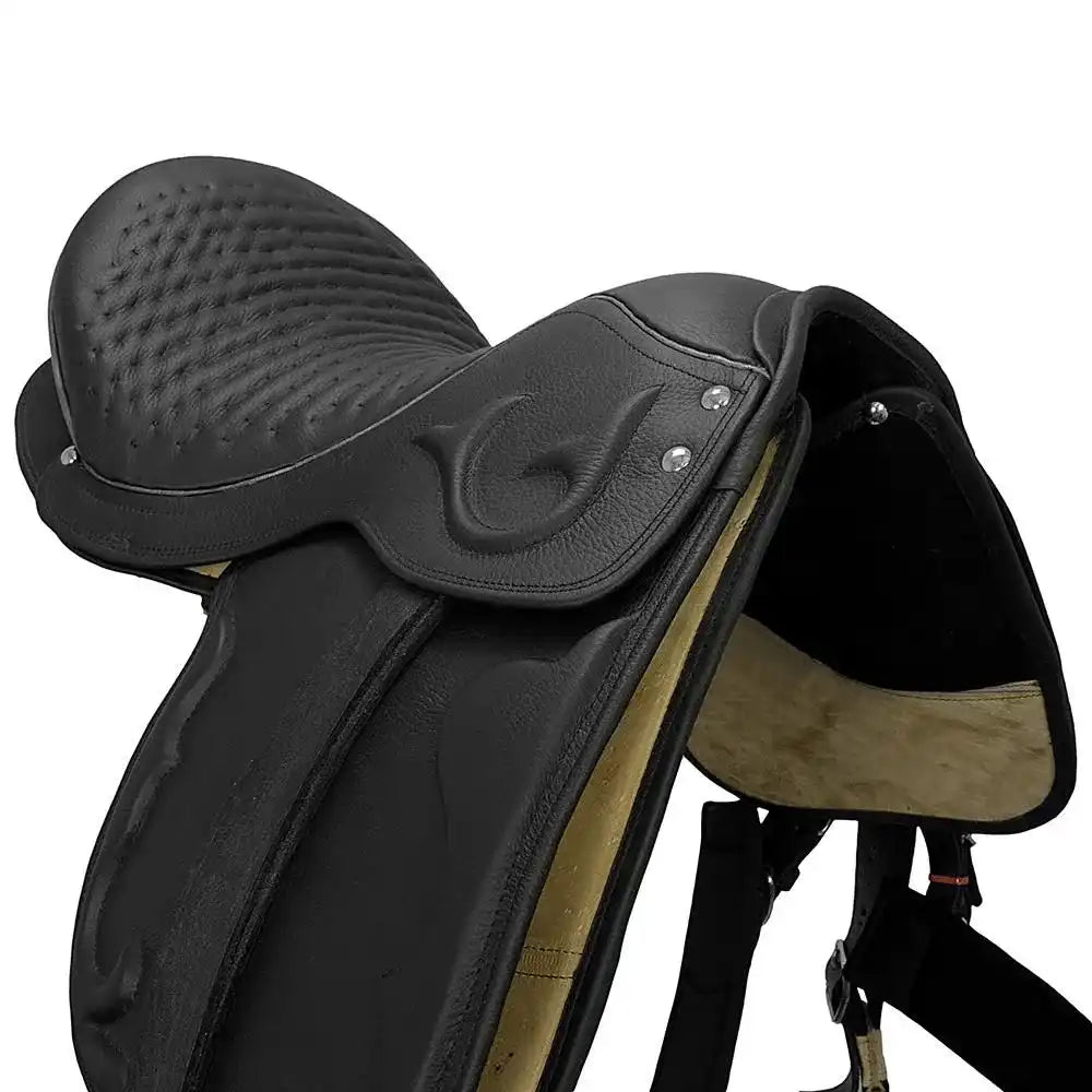 English style Saddle - 17" Buffalo Leather - color Black