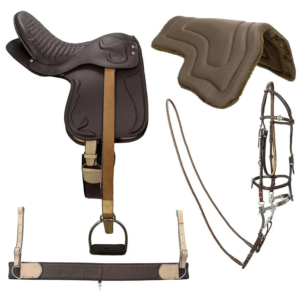 English Style Saddle Kit - Brazilian Style - 17" - color Brown
