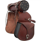 Saddlebag with Bottle Holder - Waxed Leather - Havana