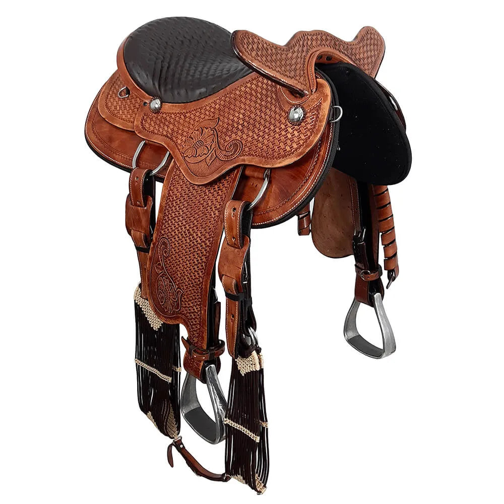 Ranch Head Carved Saddle - Havana (AS33001)
