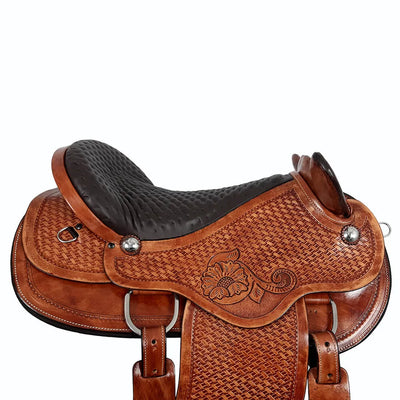 Ranch Head Carved Saddle - Havana (AS33001)