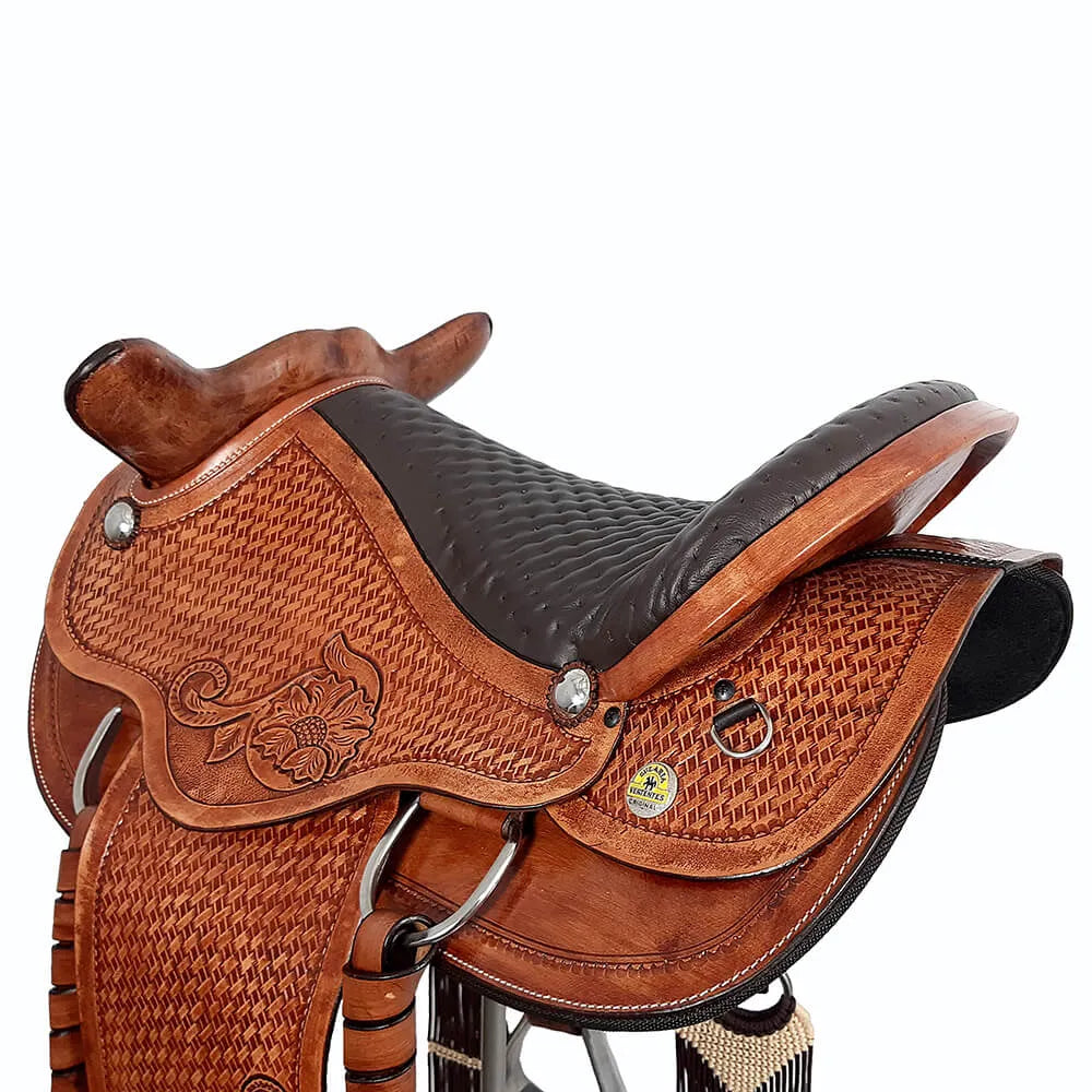 Ranch Head Carved Saddle - Havana (AS33001)
