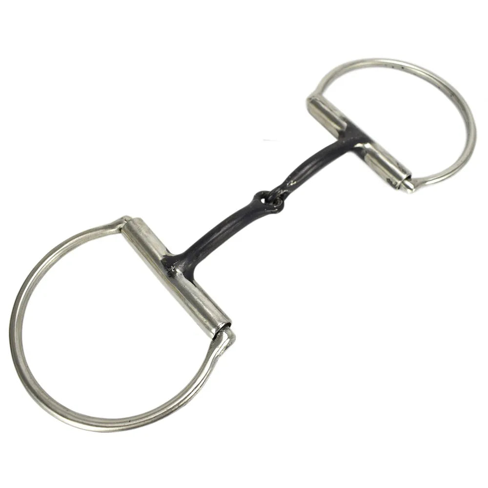 Large D-Ring Bit with Iron Mouthpiece - Stainless Steel