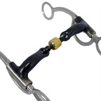 "F" Bit with Iron Mouthpiece and Salivary Relief - Stainless Steel