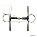 Helix Bit with Iron Mouthpiece and Salivary Relief - Stainless Steel