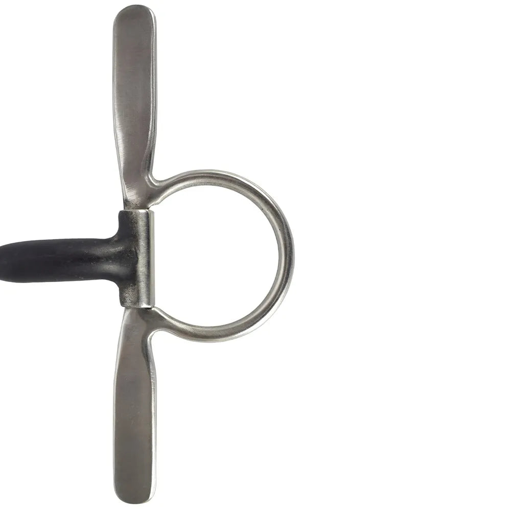 Helix Bit with Iron Mouthpiece and Salivary Relief - Stainless Steel