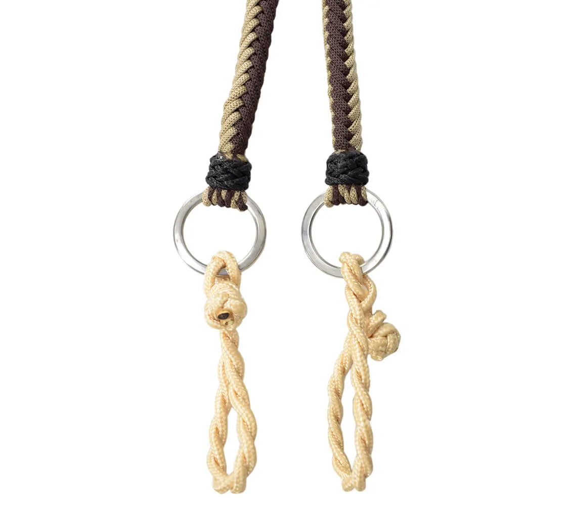 Twisted Rope Reins - Brown and Beige