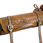Saddlebag with Bottle Holder - Waxed Leather - Natural