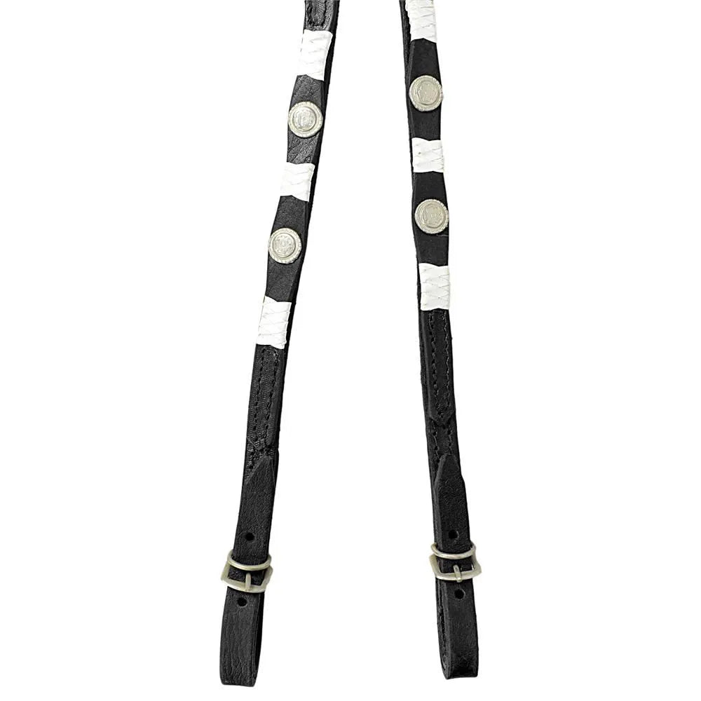 Western Leather Reins - Black