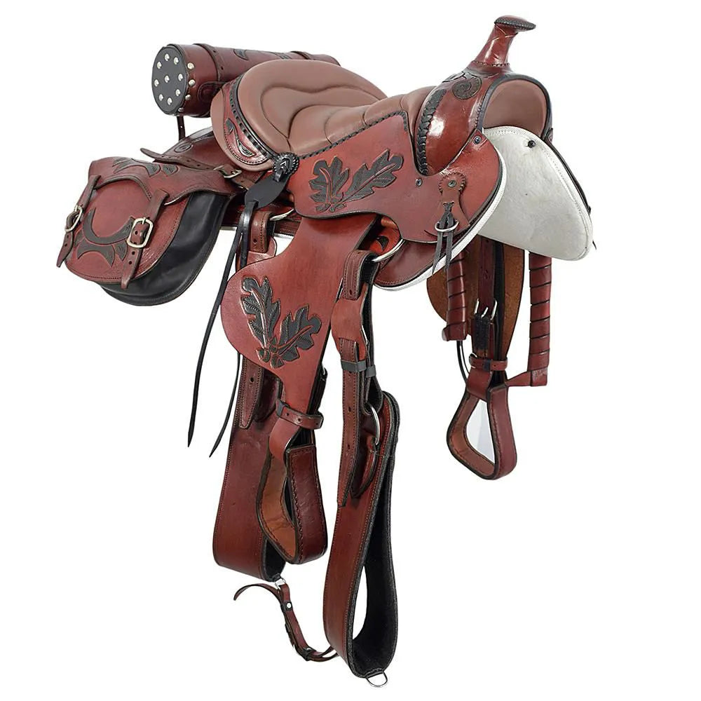 Trail Riding Western Saddle Performance 16" Havana