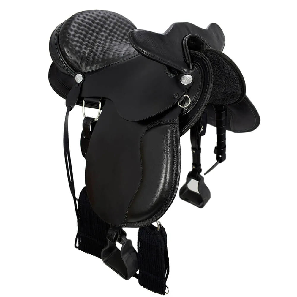 Ranch Head Saddle 15" Buffalo Leather - color Black