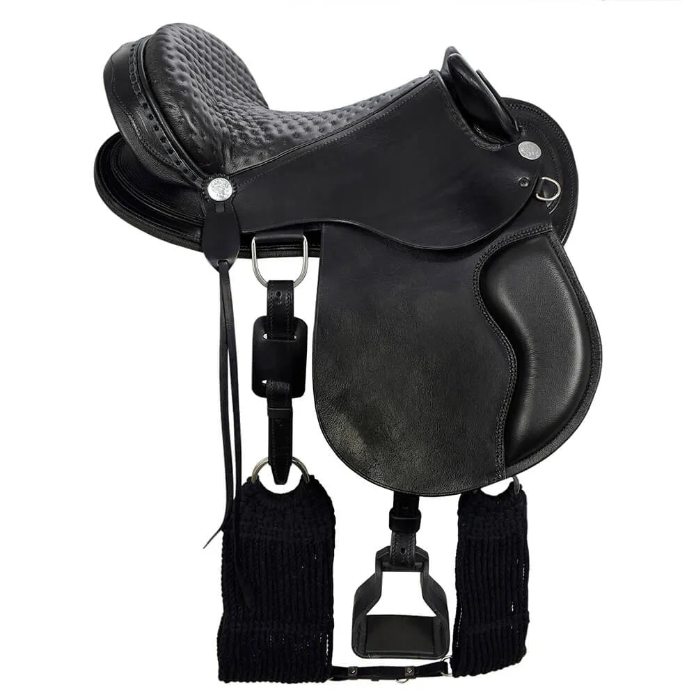 Ranch Head Saddle 15" Buffalo Leather - color Black