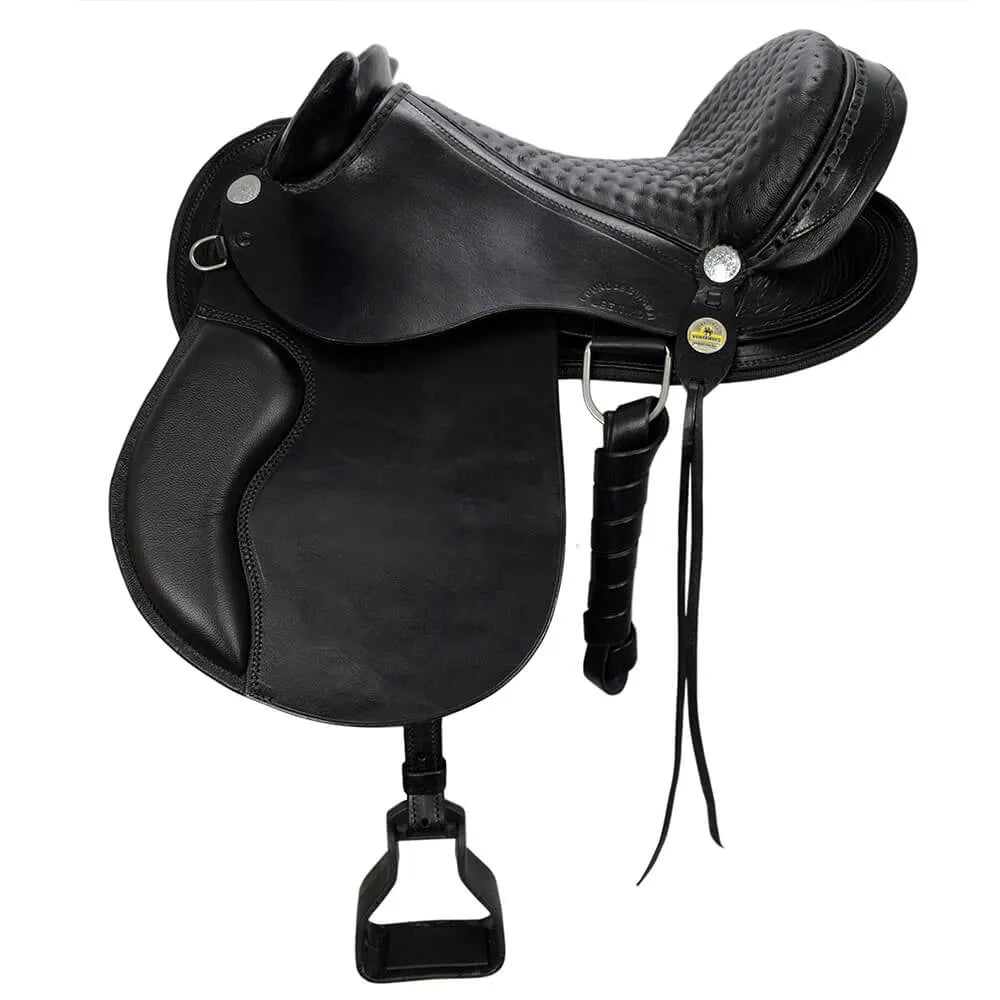 Ranch Head Saddle 15" Buffalo Leather - color Black