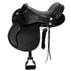 Ranch Head Saddle 15" Buffalo Leather - color Black