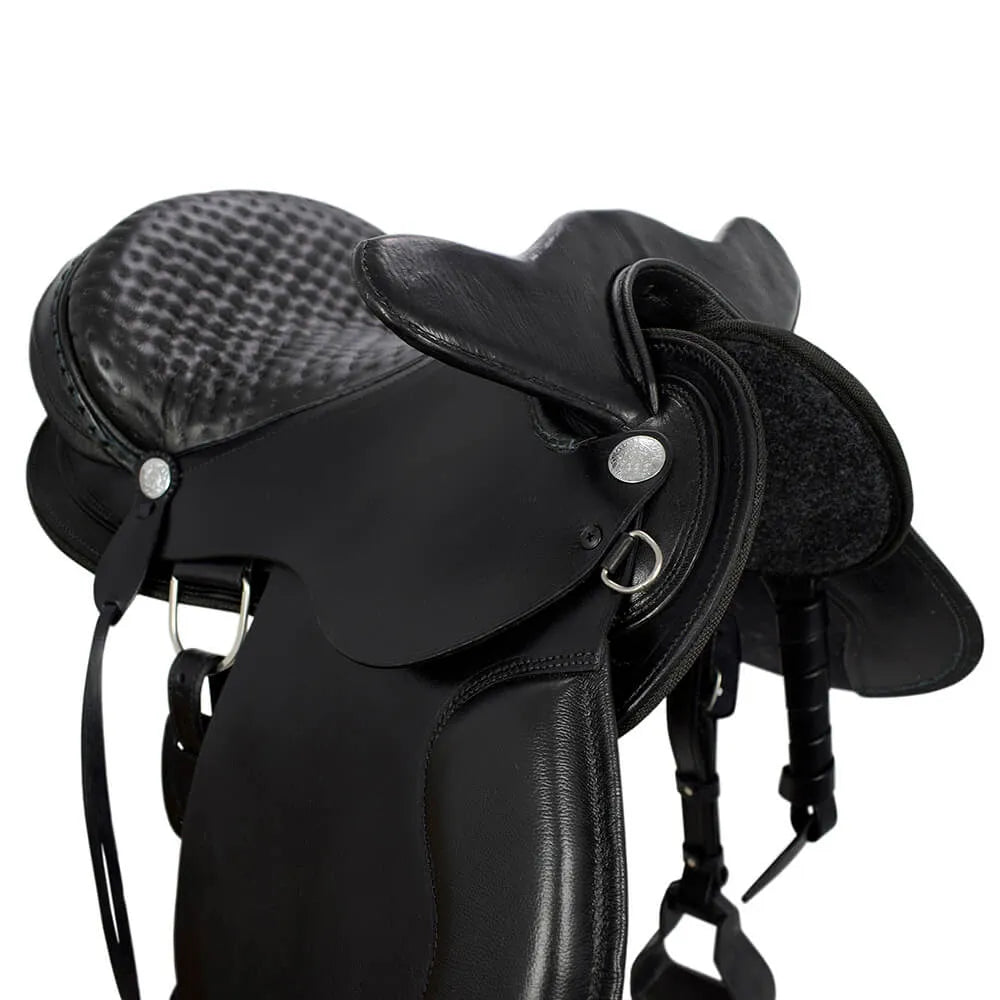 Ranch Head Saddle 15" Buffalo Leather - color Black