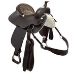 Barrel Racing Western Saddle 15" Buffalo Leather - color Brown