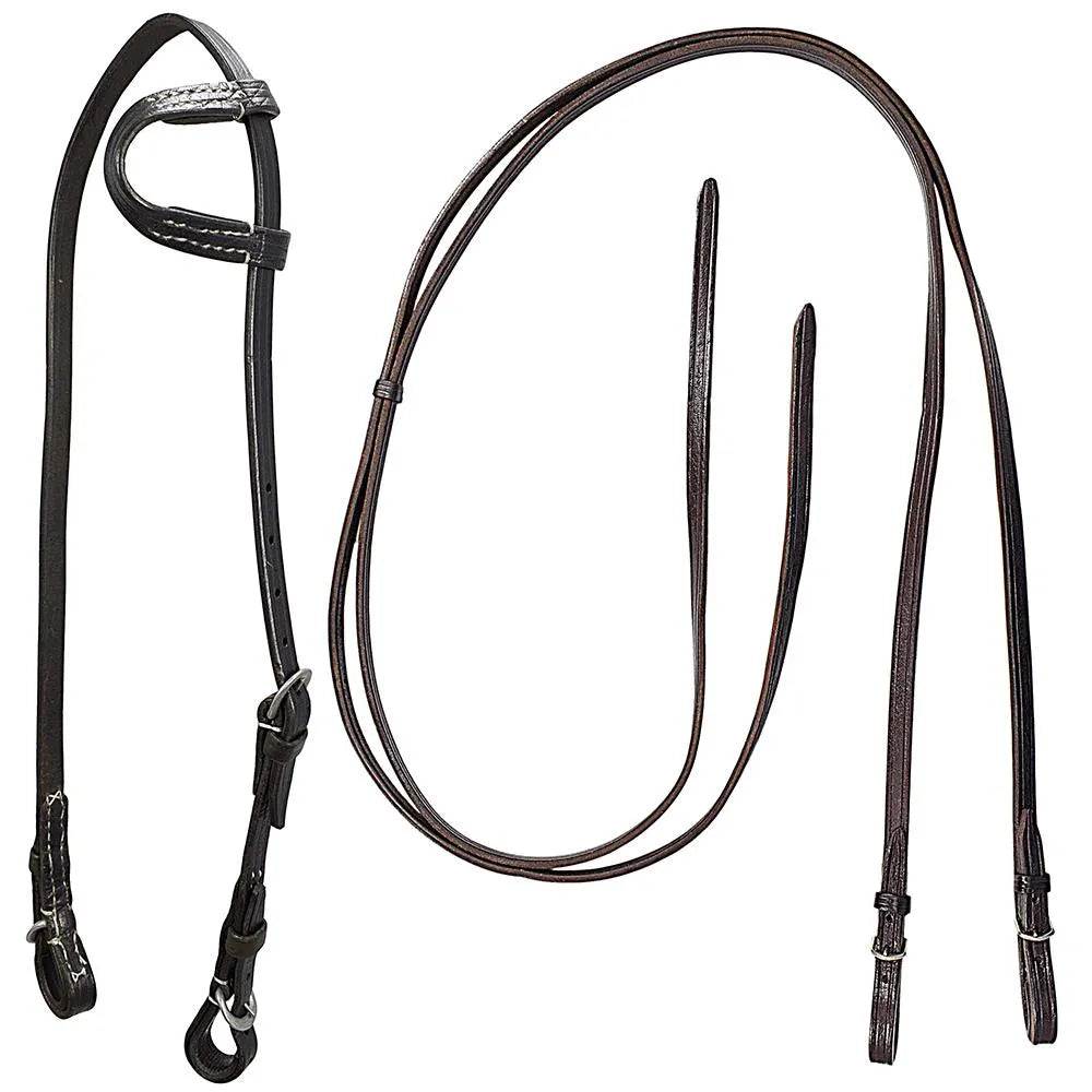 Roping Western Saddle Premium Calf 15" Buffalo Leather - color Brown
