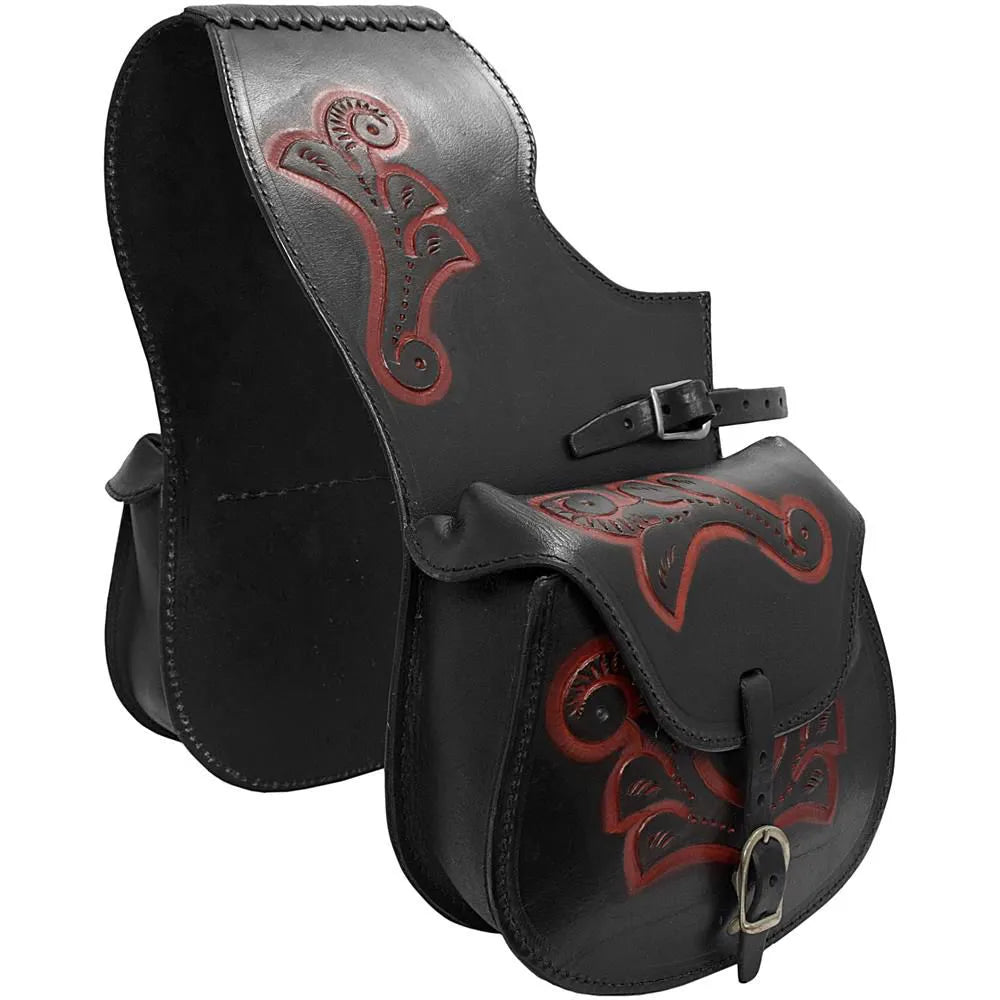 Mangalarga Leather Saddlebag - Black (AS3162)