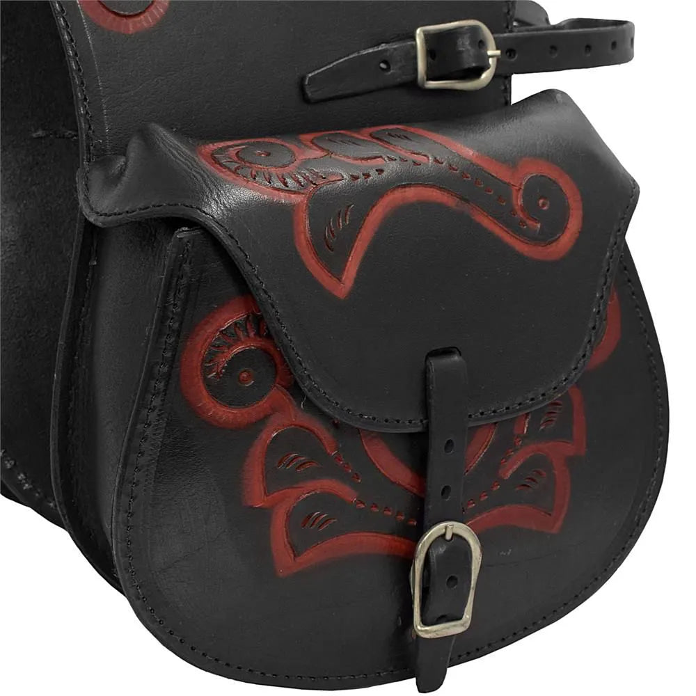 Mangalarga Leather Saddlebag - Black (AS3162)