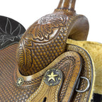 Work & Show Western Saddle Premium 16" Buffalo Leather  - color  Natural