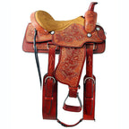 Roping Western Saddle Pro Team 16" Buffalo Leather - color Havana