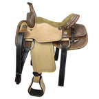 Roping Western Saddle Premium 16" Buffalo Leather - color Natural