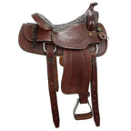Reining & Trail Riding Western Saddle 15" Buffalo Leather - color Brown